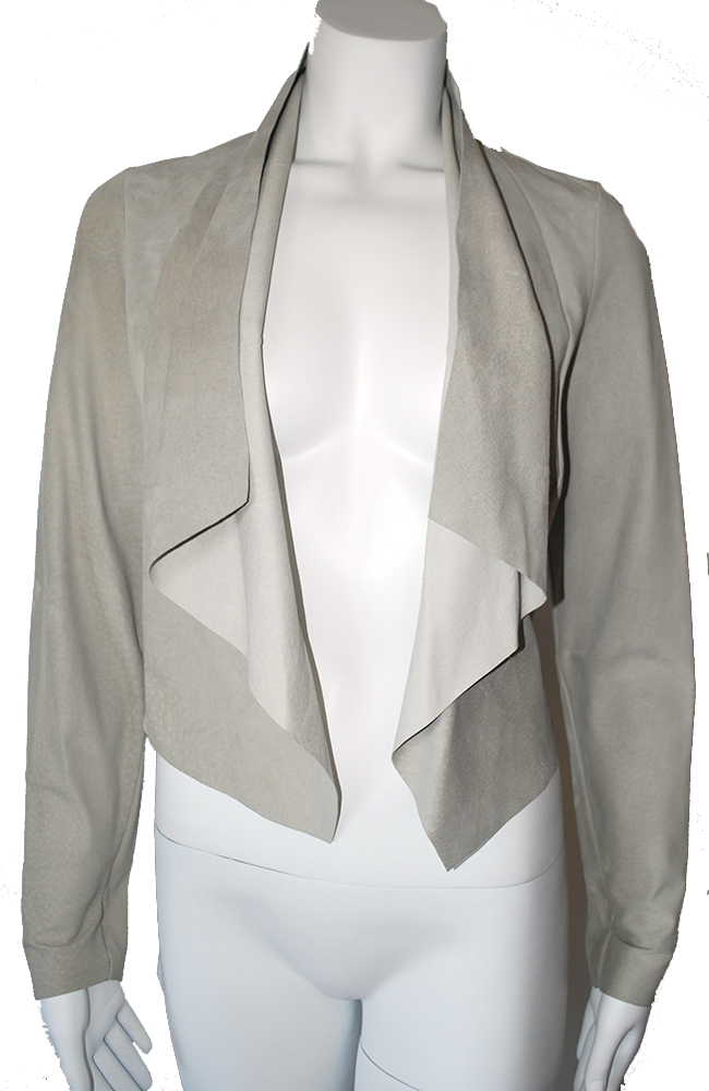 the Draped Suede Jacket