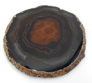 Set of Black Agate coasters.