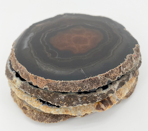 Black Agate Coasters Set 