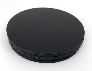 Black leather coaster 