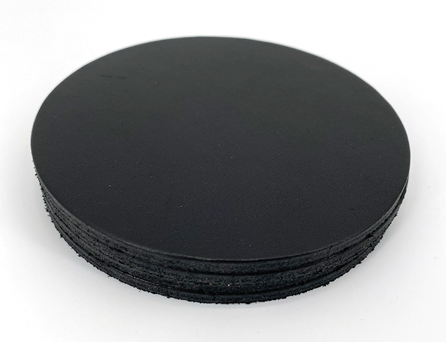 Black leather coaster 