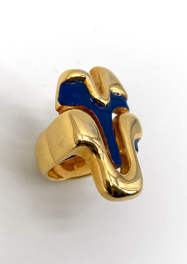 Vintage Modernism  1960's Pierre Cardin Gold Ring