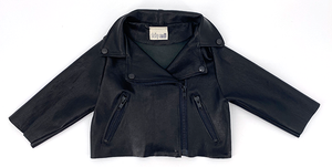 the Baby Motorcycle Jacket in Stretch Leather