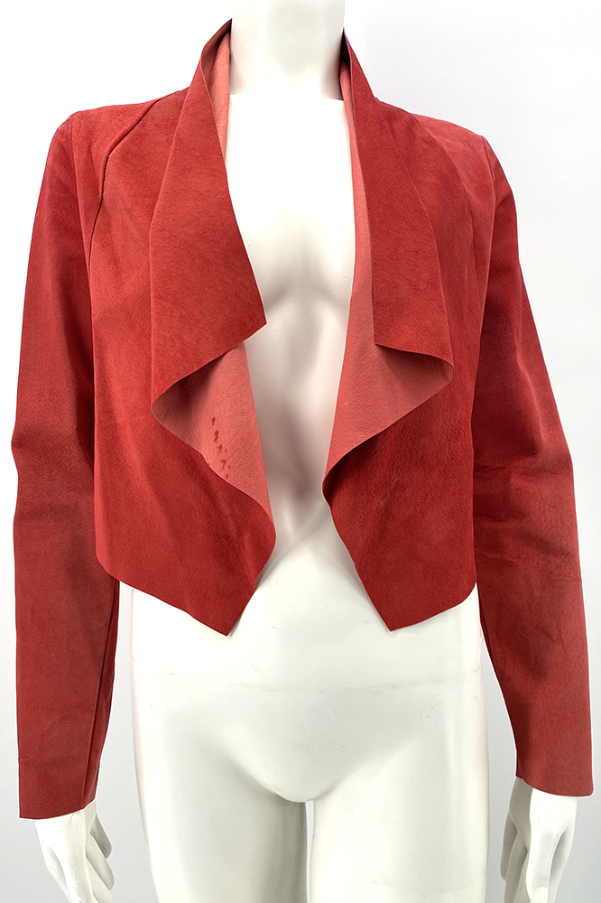 the Draped Suede Jacket
