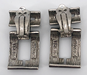Pierre Cardin Silver Link Earrings