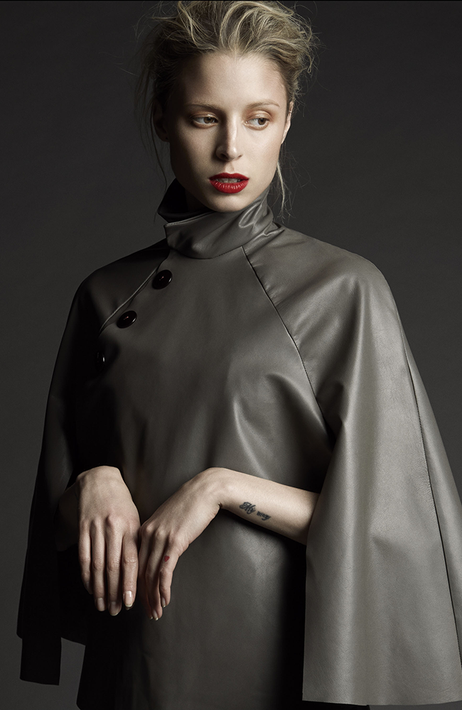 the High Neck Leather Cape – Shelley Caudill the High Neck Leather Cape – Shelley Caudill