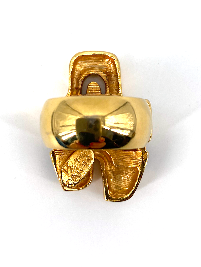 Vintage Modernism  1960's Pierre Cardin Gold Ring