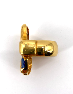 Vintage Modernism  1960's Pierre Cardin Gold Ring