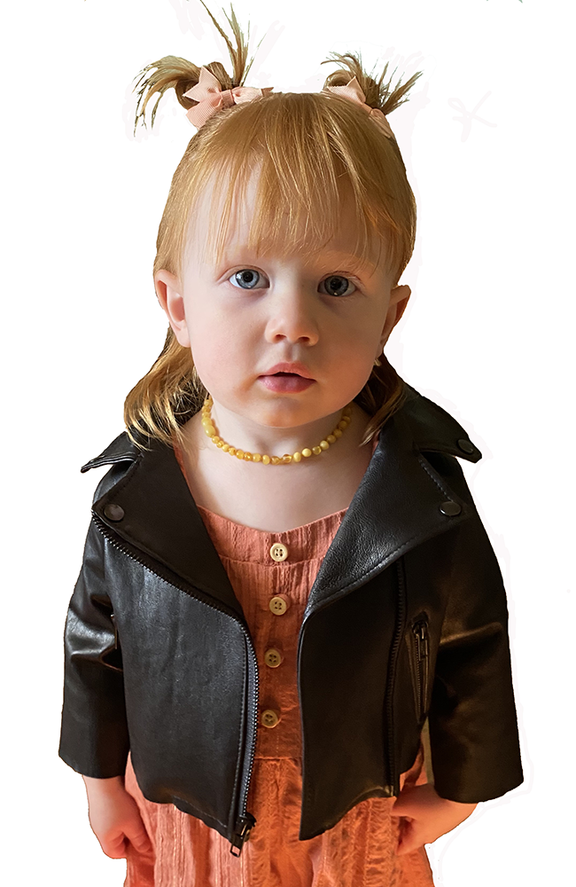 the Baby Motorcycle Jacket in Stretch Leather