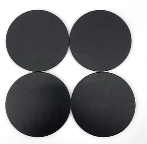 Black leather coaster 