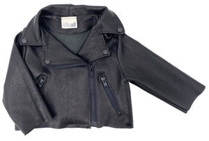 the Baby Motorcycle Jacket in Stretch Leather