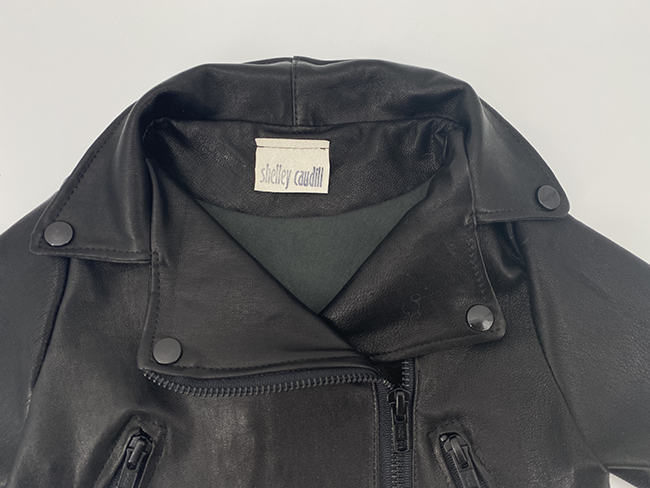 the Baby Motorcycle Jacket in Stretch Leather